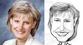 Funny Black and White Caricature from photo www.kalpart.com