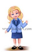 cute little girl Illustration www.kalpart.com